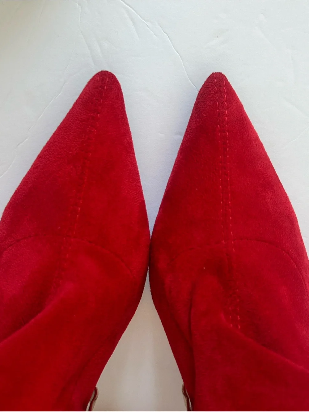 Azalea Wang Taytay Red Thigh High Stretch Stiletto Boot Pants Size 9